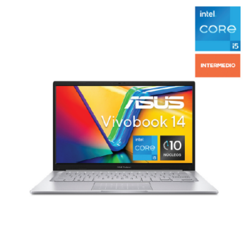 Laptop Asus Vivobook Intel Core i5 14 pulg. 512GB SSD 8GB RAM Plata