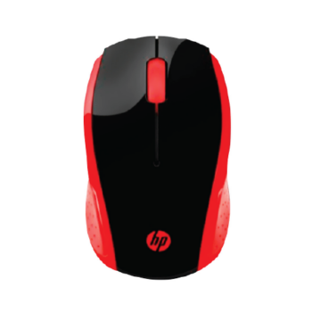 Mouse Inalámbrico Hp 200 / Nano receptor USB / Rojo con negro